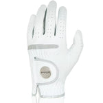 1Pc Men'S Golf Glove Micro Soft Fabric Breathable Golf Gloves with Magnetic Marker Replaceable White Glove