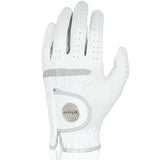 1Pc Men'S Golf Glove Micro Soft Fabric Breathable Golf Gloves with Magnetic Marker Replaceable White Glove