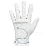 1Pc Men'S Golf Glove Micro Soft Fabric Breathable Golf Gloves with Magnetic Marker Replaceable White Glove