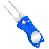 4 Pack Foldable Golf Divot Repair Tool with Magnetic Button Ball