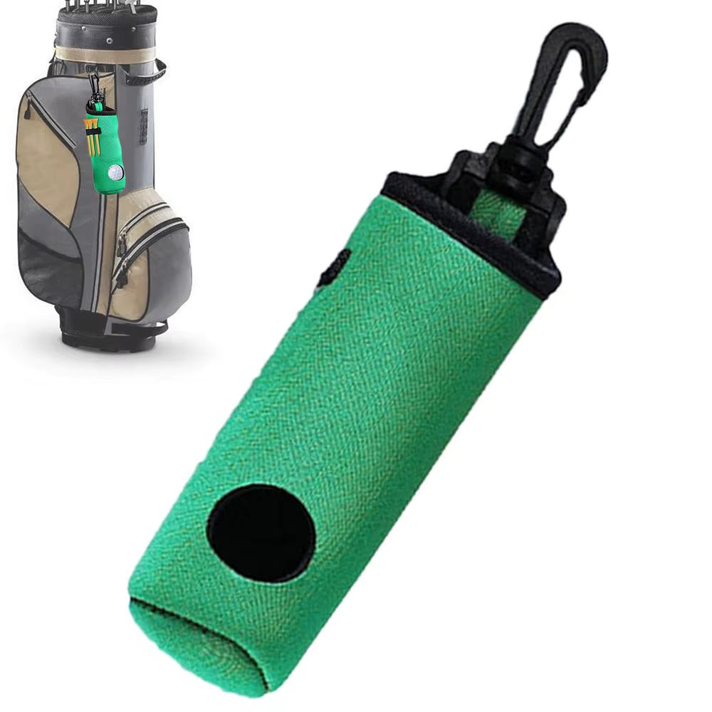 Tee Holder Ball Carrier Golf Tee Holder Golf Bag Outdoor Golf Accessories Golf Ball Sleeve with Belt Clip Golf Ball Storage Bag