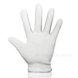 1Pc Men'S Golf Glove Micro Soft Fabric Breathable Golf Gloves with Magnetic Marker Replaceable White Glove