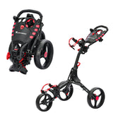 XDriveMax GC408 Folding Golf Push 3 Wheel Cart